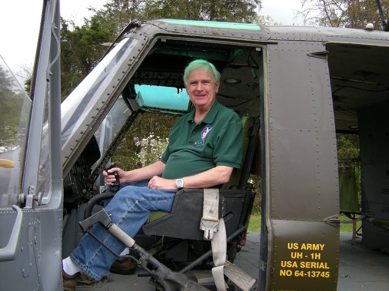 Image 066.JPG - Bob Robb in the Huey helicopter (Bob Robb photo)